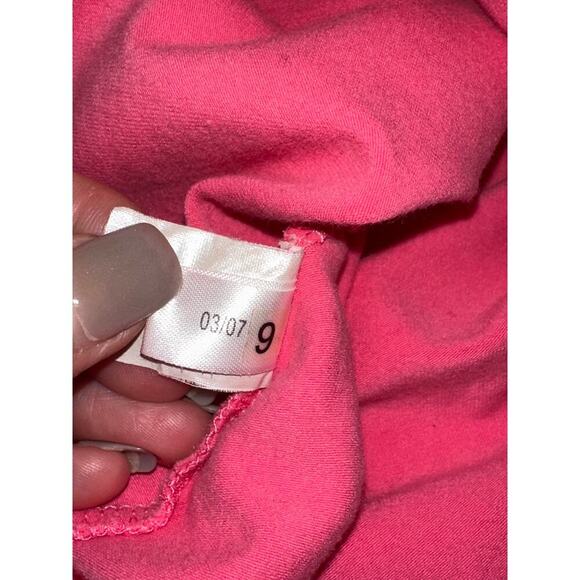 Express Vintage Y2K Cami Tank Fitted Stretch Lace Rhinestone Trim Pink L - Picture 5 of 11